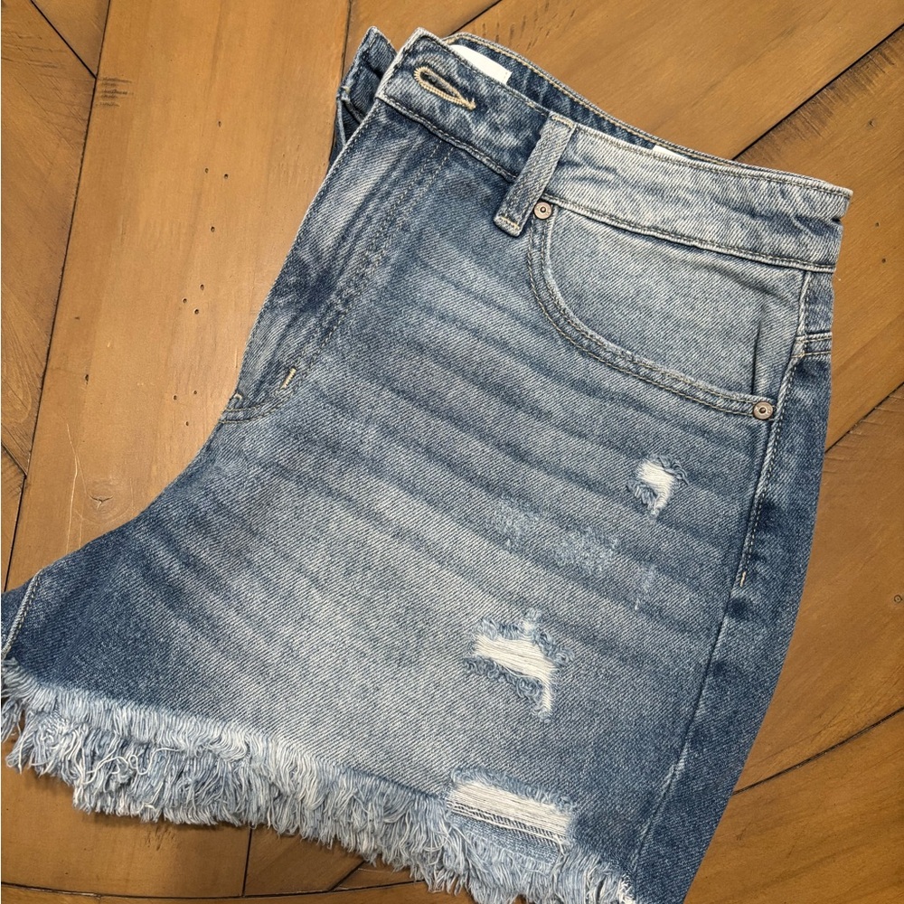 KanCan XL Distressed Denim Shorts NWOT